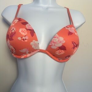 PINK Victoria’s Secret Wear Everywhere Super Push-up Floral Print Bra 34/C